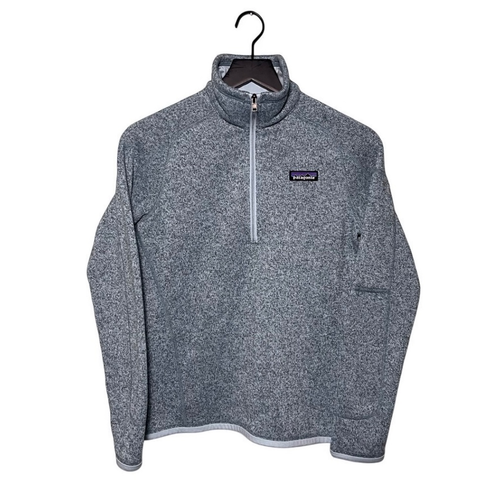Patagonia Better Sweater Fleece 1/4 Zip Pullover Worn Wear Women S Blue Heather